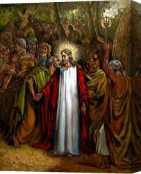 John Canvas Paintings - Jesus Betrayed by John Lautermilch