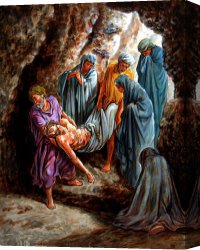 George John Pinwell Canvas Prints - Jesus Burial by John Lautermilch
