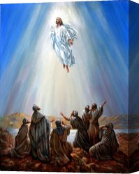 George John Pinwell Canvas Prints - Jesus Taken up into Heaven by John Lautermilch