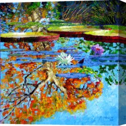Reflection Canvas Prints - The Reflections of Fall by John Lautermilch