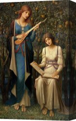 Song of The North Canvas Prints - When Apples were Golden and Songs were Sweet but Summer had Passed Away by John Melhuish Strudwick