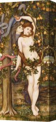 Eve Canvas Paintings - The Temptation of Eve by John Roddam Spencer Stanhope