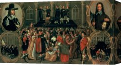 Charles Canvas Paintings - An Eyewitness Representation of the Execution of King Charles I by John Weesop