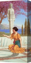 Ancient Canvas Paintings - Ancient Pastimes by John William Godward