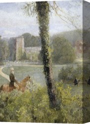 Song of The North Canvas Prints - Man Riding to His Lady by John William North