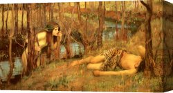 Naiad Canvas Prints - A Naiad by John William Waterhouse