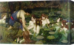 Hylas And The Nymphs Canvas Prints - Hylas and the Nymphs by John William Waterhouse