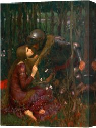 Belle Du Jour Canvas Prints - La Belle Dame Sans Merci 1893 by John William Waterhouse