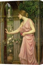 The Garden of Eden Canvas Prints - Psyche entering Cupid's Garden by John William Waterhouse