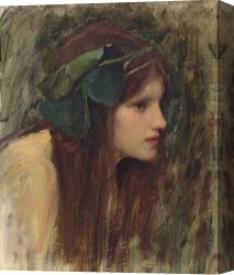 Naiad Canvas Prints - Study for a Naiad by John William Waterhouse