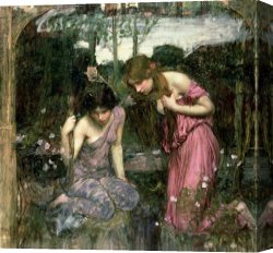 Hylas And The Nymphs Canvas Prints - Study for Nymphs Finding The Head of Orpheus c.1900 by John William Waterhouse