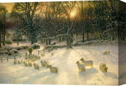 A Day in Paradise Canvas Prints - The Shortening Winters Day is Near a Close by Joseph Farquharson