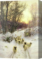 A Day in Paradise Canvas Prints - The Sun Had Closed the Winter's Day by Joseph Farquharson