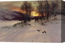 The Evening Canvas Prints - When the West with Evening Glows by Joseph Farquharson