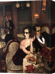 The End of Dinner Canvas Prints - A Very Special Dinner by Juarez Machado