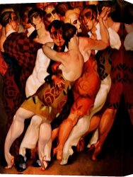 Room Canvas Paintings - Tango Room by Juarez Machado