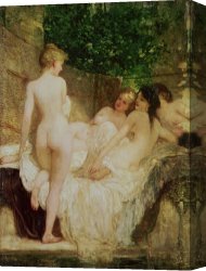 Bath Canvas Prints - After the Bath by Karoly Lotz