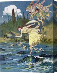 Atalanta Canvas Paintings - Atalanta And The Sons Of The North Wind by Lancelot Speed