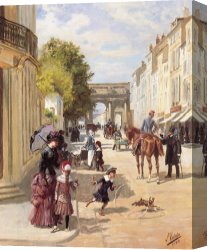 A Perfect Summer Day Canvas Prints - A Summer's Day, Nancy by Leon Joseph Voirin