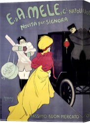 Il Mercato Galleggiante a Venezia Canvas Prints - Massimo Buon Mercato by Leonetto Cappiello