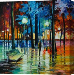 Reflection Canvas Prints - Blue Reflections by Leonid Afremov