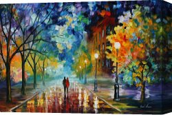 Cold Canvas Paintings - Freshness Of Cold by Leonid Afremov