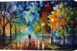 Cold Canvas Paintings - Freshness Of Cold by Leonid Afremov