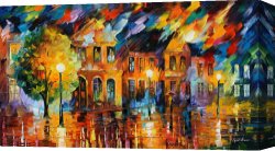 Street Canvas Prints - Old Street by Leonid Afremov