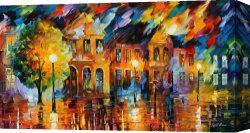 Street Canvas Prints - Old Street by Leonid Afremov