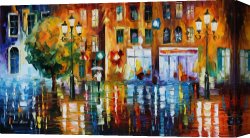 City by The Bay Canvas Prints - Rainy City by Leonid Afremov
