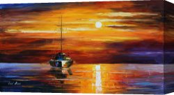 African Keeping a Horse at The Side of a Sea Canvas Paintings - Sea Shadows by Leonid Afremov