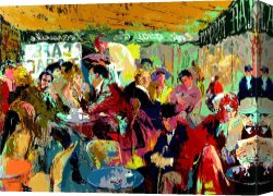 La Rive Gauche Canvas Prints - Cafe Rive Gauche by Leroy Neiman