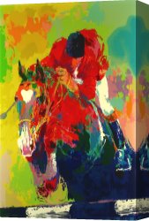 Olympics Canvas Paintings - Olympic Jumper by Leroy Neiman