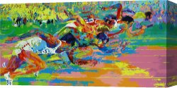 Olympics Canvas Paintings - Olympic Track by Leroy Neiman