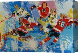 Boston Celebration Canvas Prints - Philadelphia Flyers (boston Bruins) by Leroy Neiman