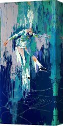 Olympics Canvas Paintings - Winter Olympic Skating, Lake Placid, 1980 by Leroy Neiman