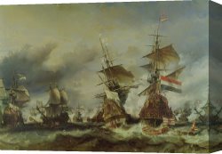 The Battle of Bannockburn Canvas Prints - The Battle of Texel by Louis Eugene Gabriel Isabey