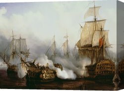 The Battle of Bannockburn Canvas Prints - Battle of Trafalgar by Louis Philippe Crepin