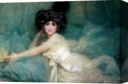 Lady Clown Canvas Prints - The Lady in the Turban by Lucien Levy-Dhurmer