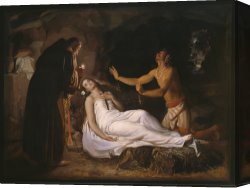 Sadness Canvas Paintings - Last moments of Atala by Luis Monroy