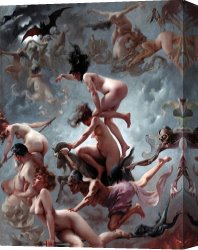 Nudity Canvas Prints - Faust's Vision by Luis Riccardo Falero