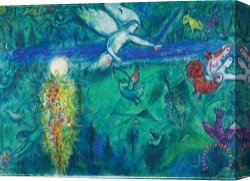 Eve Canvas Paintings - Adam And Eve Chased From The Paradise by Marc Chagall