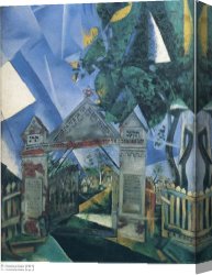 The Brandenburg Gate Berlin Canvas Paintings - Cemetery Gates 1917 by Marc Chagall