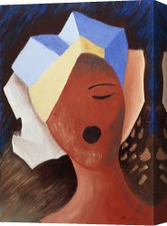 Headdress Canvas Prints - Zoe Chante I by Marie Hugo