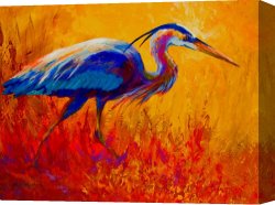 Wing of a Blue Roller Canvas Prints - Blue Heron by Marion Rose