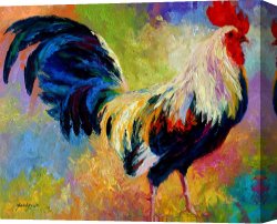 Impressionism Canvas Prints - Eye Candy - Rooster by Marion Rose
