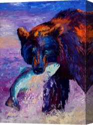 Wild Boars Canvas Paintings - Heartbeats Of The Wild by Marion Rose