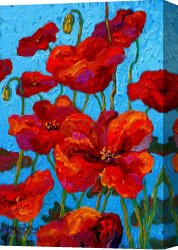 Woman at a Hot Spring Hotel Canvas Prints - Spring Poppies by Marion Rose