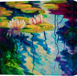 Cubist Lilies Canvas Prints - Water Lilies I by Marion Rose