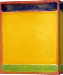 Untitled C.1951 Canvas Prints - Untitled Blue Yellow Green on Red 1954 by Mark Rothko